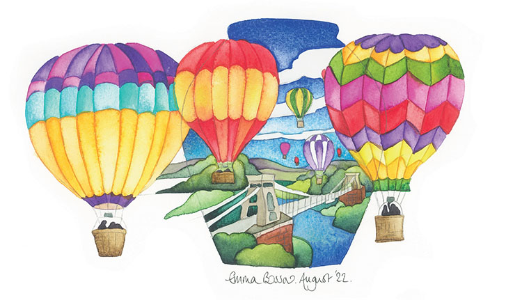 Balloon Fiesta Watercolour